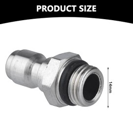 2 Pcs 14mm Male Thread Stainless Steel Adapter, Pressure Washer Coupler, Quick Release Connector, Pressure Washer Sprayer Adapter Fittings, Garden Hose Tap Connector, Pressure Washer Adapter