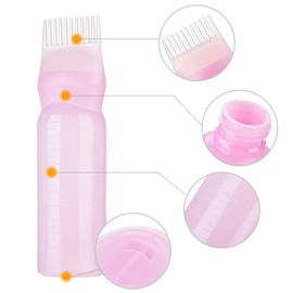 2 Pieces Hair Dye Brush Bottle, Root Comb Applicator Hair Dye Comb Hair Dye Bottle Applicator Brush Hair Dye Basic Tools Applicator Bottle Hair Shampoo Oil Comb