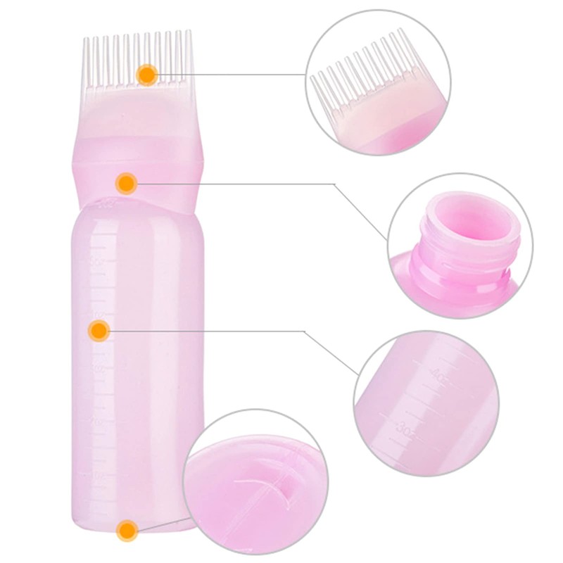 2 Pieces Hair Dye Brush Bottle, Root Comb Applicator Hair