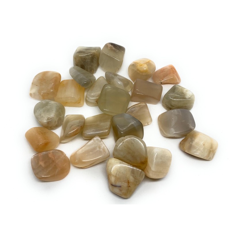 Moonstone Mini Crystal Tumbled Stones - 10 Pc