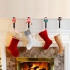 4pcs Christmas Stocking Holders, Santa Claus House Stocking Holders for