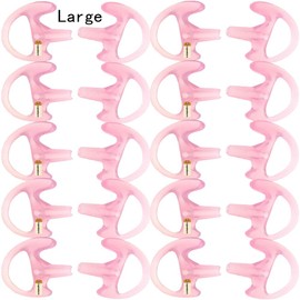 Replacement Earmold Earbud (Left and Right Ear) for Two Way Radio Acoustic Coil Tube Earpiece - Open Ear Insert Earmould Earbuds Pink, Large, Soft Silicone Material, 10 Pairs, Lsgoodcare