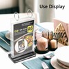 2Pcs Table Flip Menu Holder with 6 Pages Sleeve, 4"