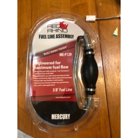 Red Rhino 3/8" Outboard Boat Fuel Gas Hose Line with Primer Bulb for Mercury Bayonet USA