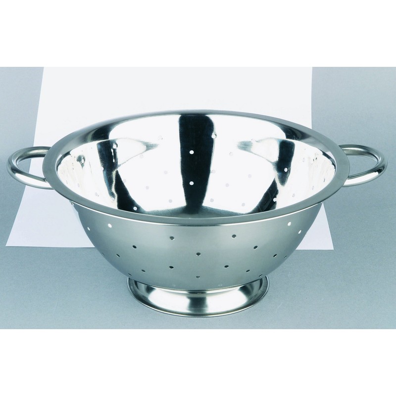 ibili 711114 Salatseiher mit Fuß 14 cm, Edelstahl, silber, 14