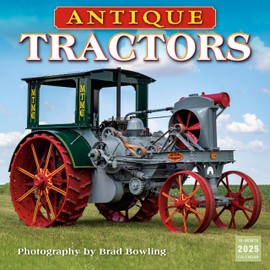 Antique Tractors 2025 Wall Calendar, 12" x 12"