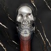 Nagina International's Premium Chromed Deluxe Walking Stick: 36-Inch Rosewood Cane