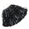 Hooshing 24PCS Black Pom Poms Cheerleading Fluffy Metallic Pompoms with