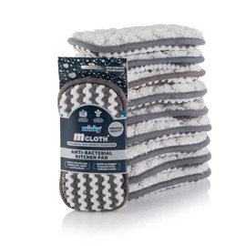 Minky M Cloth Anti-Bacterial Kitchen Cleaning Pad - 10 Pack, Anti-Bacterial Protection, Powerful High Density Microfibre With Non-Scratch Technology, Dual Sided For Powerful & Effective Cleaning