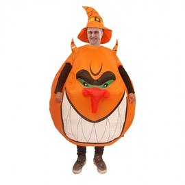 Halloween Costume Party Inflatable Pumpkin Suit with Pointed Hat FZ2052 Pumpkin Size 3 Inflatable/Free Size 160-190CM 2ea