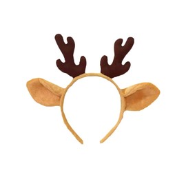 TOUFEIYUAN Reindeer Headband Deer Christmas Deer Antler Deer Ear Cute Hair Ornament Reindeer Costume Accessory Cosplay Costume (Brown)