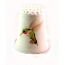 Collectible Thimble Green Hummingbird