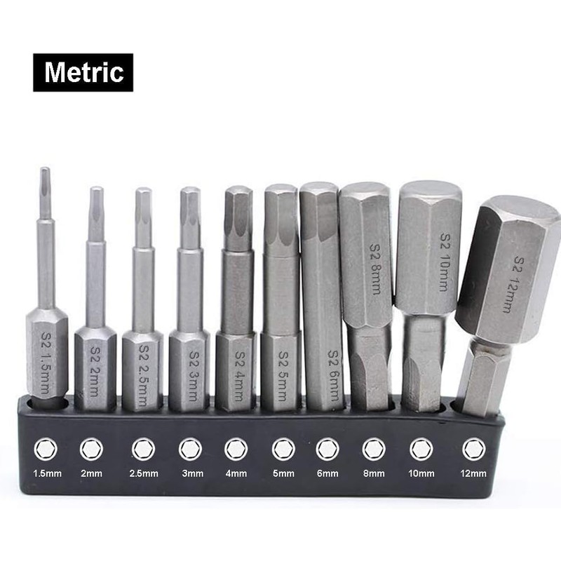 Bestgle 20 Pcs Magnetic Hex Head Allen Wrench Drill Bit