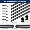 Bay Window Curtain Rods 1 Inch Rustproof Metal Corner Curtain
