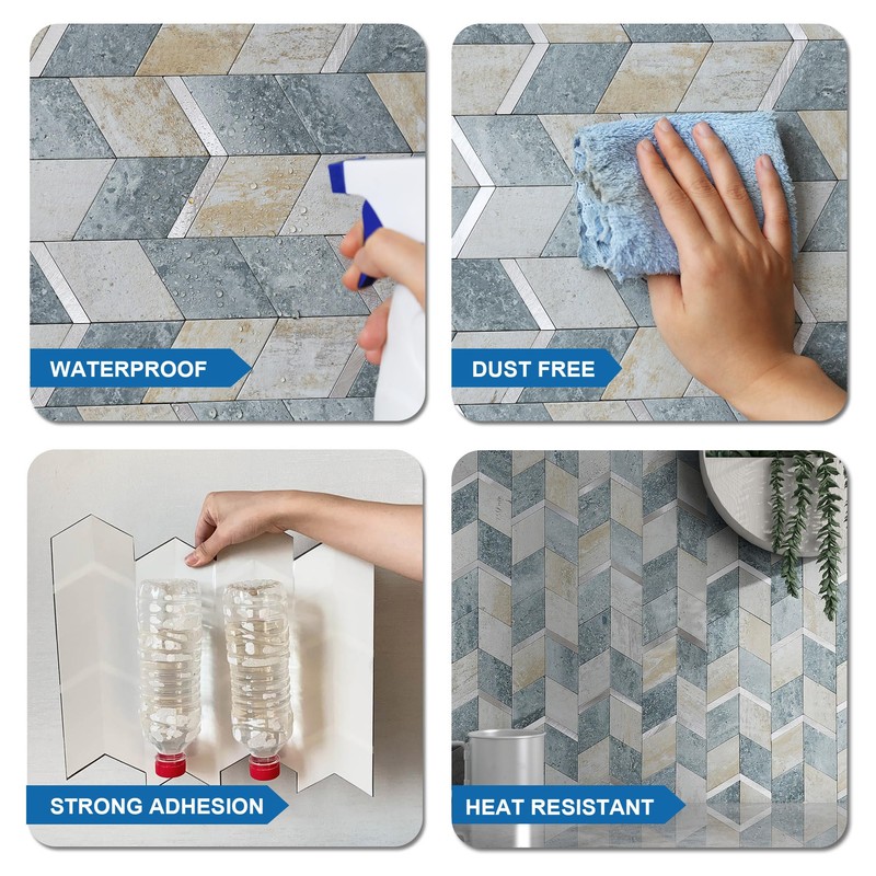 MOFIT Peel and Stick Backsplash for Kitchen,3D Wall Panel Peel