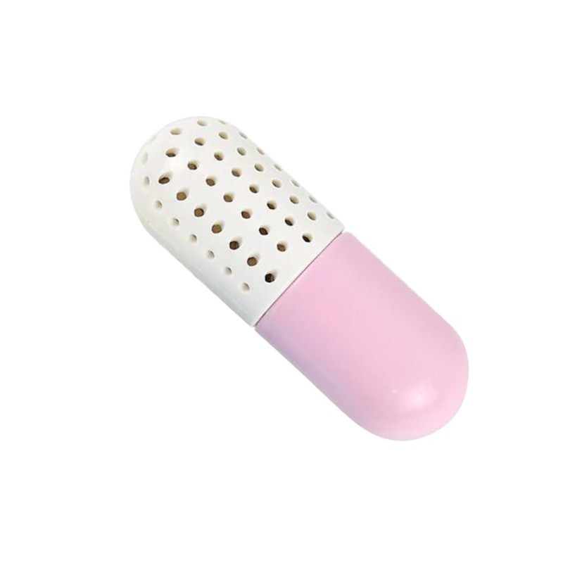 Baluue 2pcs Capsule Shaped Deodorizer Moisture Absorber for Shoes Suitcases