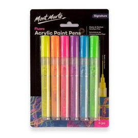 Mont Marte Broad Tip Fluoro Acrylic Paint Pens (6 Peices)