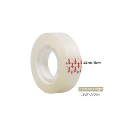4 Small Clear Tapes, 18mm x 50m Sellotape Rolls Cellotape Small Rolls Refills Transparent Packing Tape Gift Wrapping Tape Invisible Sticky Sellotape for Dispenser Home Office (18mm x 30m/ 4 rolls) ﻿