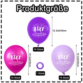 KOBOKO Youth Consecration Decorative Balloons, Colourful, Pack of 30 Decorative Youth Consecration Balloons, Happy Youth Consecration Decoration, Party Balloons, Pink Set, Purple Balloons, Finally