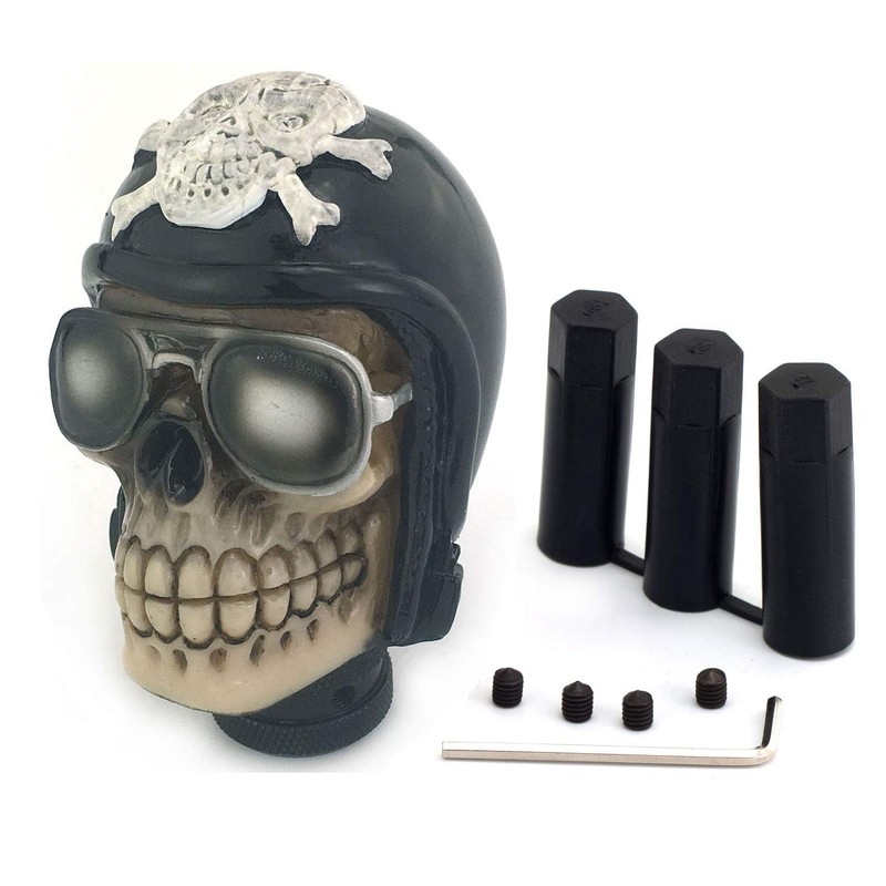 Thruifo Skull Handle Shifter Knob, Pilot Skeleton Style MT Car