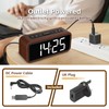 Netzu Loud Alarm Clocks Bedside, Wooden Alarm Clock with 12