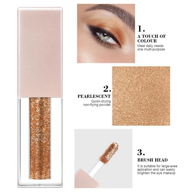 Diamond Shimmer Eyeshadow, Quick-Dry & Long Lasting Liquid Eye Shadow