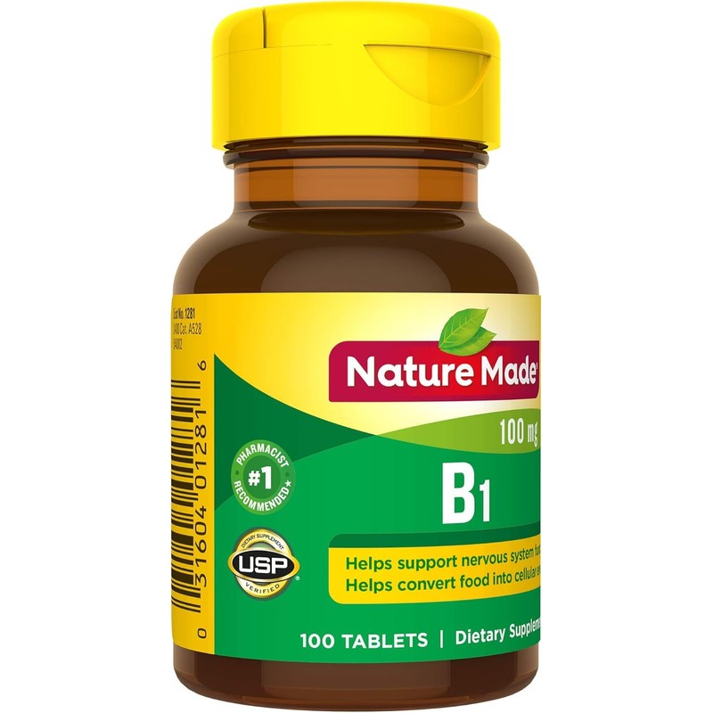Nature Made Vitamin B1 100mg, Dietary Supplement for Energy Metabolism