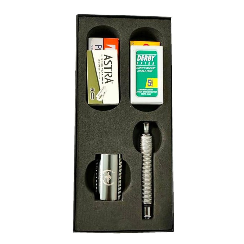 Roman Empire Shaving Caesar Red Brass Safety Razor - Elegant