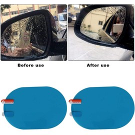EBTOOLS 100x150mm Espejo Retrovisor para Automóvil Pegatina a Prueba de Lluvia Película Protectora Antiniebla Escudo de Lluvia Película a Prueba de Lluvia Espejo Retrovisor para