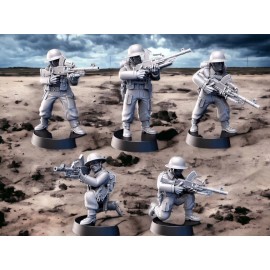 Kyoshuneko WW2 British Army Bren Gunners X5 1/56 (28mm) Wargames & Collectors