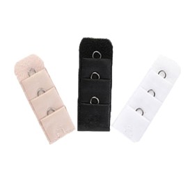 Kjzeex Bra Extenders 1 Hook, 3 PCS Women Bra Extender Set 1 Hooks, Soft Comfortable Bra Strap Extenders Set Extensions for Women, White, Black, Beige