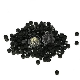 Sealing Wax Octagon 100 Wax Beads Envelope Wax Stickers (Black)
