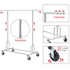 Tajsoon Heavy Duty Clothes Rack Foldable Garment Rack with Wheels