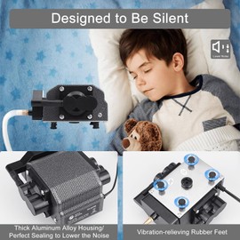 AquaMiracle Quiet Fish Tank Air Pump 317GPH 0.025MPa 8W High Pressure Aquarium Air Pump Commercial Air Pump Pond Aerator Bubbler Hydroponics Air Pump for up to 800 Gallon Water