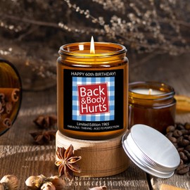 2025 60th Birthday Gifts for Women Men, 60th Birthday Decorations for Women Men, Funny 1965 40th Birthday Candle Gifts for Her Him, 60 Year Old Birthday Gift Ideas for Mom Dad Wife Husband Friends