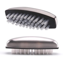 Pack of 2 Stainless Steel Nail Brush, Stainless Steel Cleaning Brush, Stainless Steel Hand Wash Brushes, Multifunctional Fingernail Brush, for Removing Odours such as Garlic Onions Meat