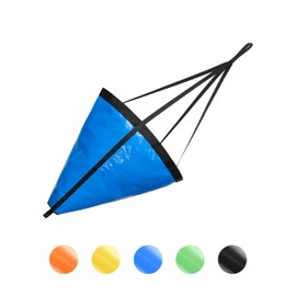 BLUEWING 42in Sea Anchor Drift Sock 840D Nylon Parachute Fishing Drogue for Marine Boat/Jet Ski/Sail, Blue