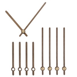 Sourcing Map 5 Set Walnut Wood Clock Hands, 10 Inch Wall Clock, 4.09 Inches