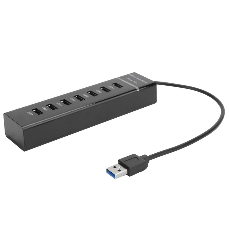 USB 3.0 Hub 7Port Splitter with Blue LED Indicator High