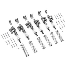 GPM Alum L-Shape Piggy Back Spring Dampers 90mm+Adj Damper Mount Grey : TRX-6