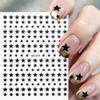 6Pcs Star Nail Art Stickers 3D Shiny Stars Nail Decals