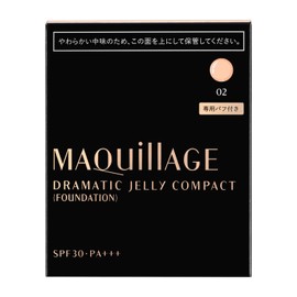 Outlet: Maquillage Dramatic Jelly Compact (Refill) (SPF30, PA+++), Cushion Foundation 2, Slightly Bright, Medium Brightness, 0.5 oz (14 g)