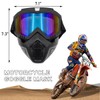 povtii Motorcycle Goggles, Windproof Dirt Bike Helmet Riding Goggles with