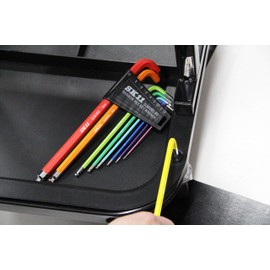 SK11 SLBW09EL-RB Rainbow Ballpoint Hex Wrench Set, 9 Piece Set