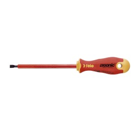 Felo 0715753141 5/32" VDE Series 400 Ergonic Slotted Insulated Screwdriver, 4"