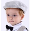 MOMBEBE COSLAND Toddler Boys' Gentleman Hat Flat Ivy Cap (Grey,12-24