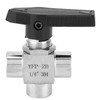 3 Way Ball Valve BSPP Female Thread Stainless Steel Valve