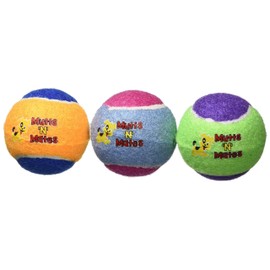 Mutts'N'Mates Small Squeaky Dog Balls - Super Bouncy Small Dogs Toy (Pack of 3)