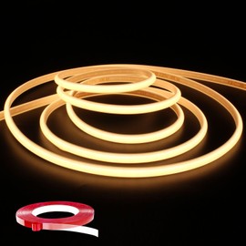 Q.Laomi COB LED Strip 2 m, Super Bright COB LED Strip 230 V Direct Connection LED Strip, DIY Flexible Waterproof IP65 LED Light Strip, Light Strip for Indoor and Outdoor Lighting, 3000 K Warm White, 2