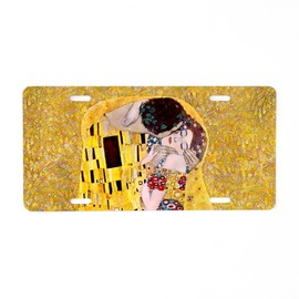CafePress Klimt The Kiss Lovers Aluminum License Plate, Front License Plate, Vanity Tag